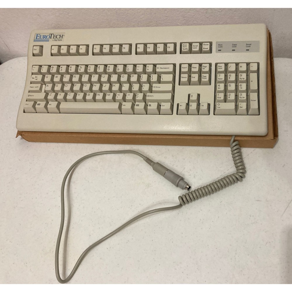 Eurotech By Key Tronic Keyboard Vintage Rare DIN  76474 NEAR-MINT EUROTECH-C
